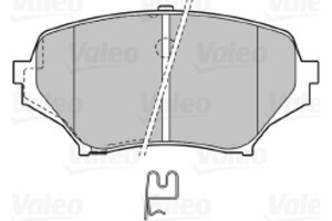 Valeo Σετ τακάκια, Δισκόφρενα - 598745