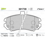 Valeo Σετ τακάκια, Δισκόφρενα - 301739 Valeo Σετ τακάκια, Δισκόφρενα - 301739