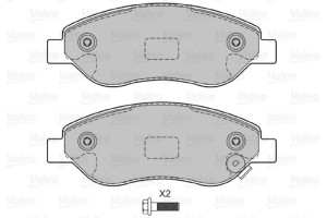 Valeo Σετ τακάκια, Δισκόφρενα - 601380
