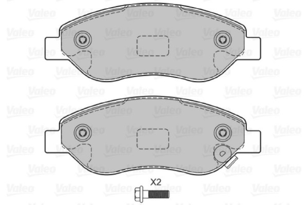 Valeo Σετ τακάκια, Δισκόφρενα - 601380