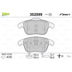 Valeo Σετ τακάκια, Δισκόφρενα - 302099