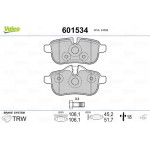 Valeo Σετ τακάκια, Δισκόφρενα - 601534