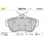 Valeo Σετ τακάκια, Δισκόφρενα - 302114