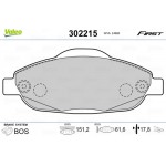 Valeo Σετ τακάκια, Δισκόφρενα - 302215