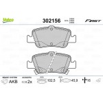 Valeo Σετ τακάκια, Δισκόφρενα - 302156