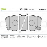 Valeo Σετ τακάκια, Δισκόφρενα - 301148