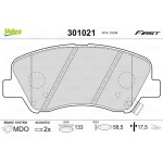 Valeo Σετ τακάκια, Δισκόφρενα - 301021