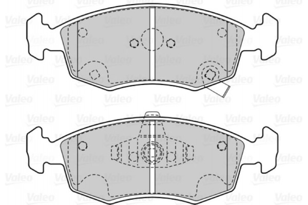 Valeo Σετ τακάκια, Δισκόφρενα - 601514