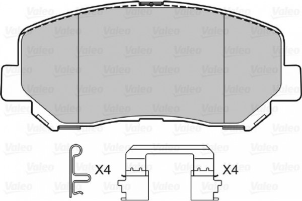 Valeo Σετ τακάκια, Δισκόφρενα - 601487