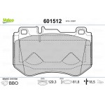 Valeo Σετ τακάκια, Δισκόφρενα - 601512