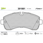 Valeo Σετ τακάκια, Δισκόφρενα - 301881