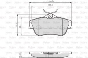 Valeo Σετ τακάκια, Δισκόφρενα - 872578