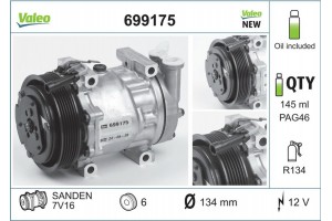 Valeo Συμπιεστής, συστ. Κλιματισμού - 699175