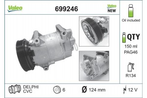 Valeo Συμπιεστής, συστ. Κλιματισμού - 699246