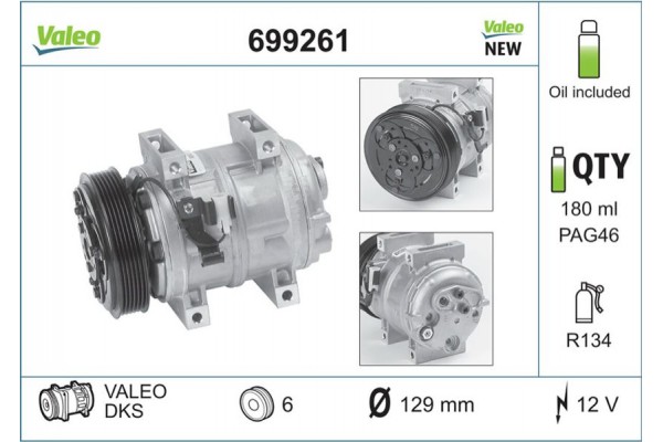 Valeo Συμπιεστής, συστ. Κλιματισμού - 699261