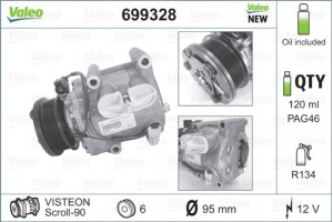 Valeo Συμπιεστής, συστ. Κλιματισμού - 699328