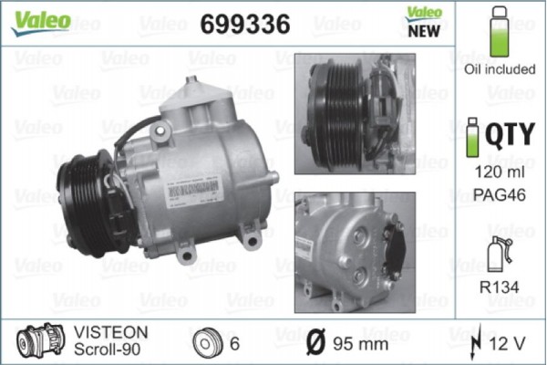 Valeo Συμπιεστής, συστ. Κλιματισμού - 699336