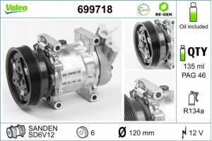 Valeo Συμπιεστής, συστ. Κλιματισμού - 699718