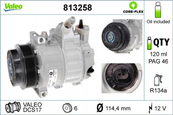 Valeo Συμπιεστής, συστ. Κλιματισμού - 813258 Valeo Συμπιεστής, συστ. Κλιματισμού - 813258