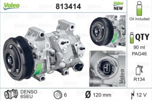 Valeo Συμπιεστής, συστ. Κλιματισμού - 813414