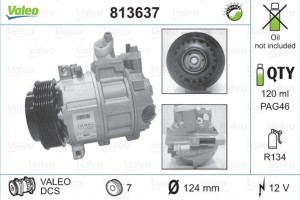 Valeo Συμπιεστής, συστ. Κλιματισμού - 813637