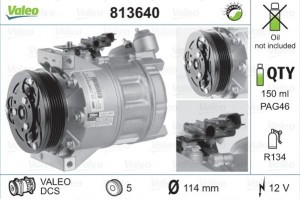 Valeo Συμπιεστής, συστ. Κλιματισμού - 813640