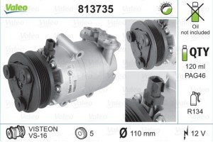 Valeo Συμπιεστής, συστ. Κλιματισμού - 813735