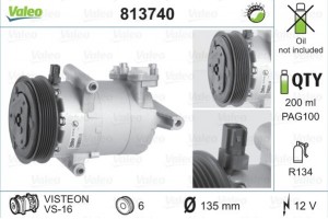 Valeo Συμπιεστής, συστ. Κλιματισμού - 813740