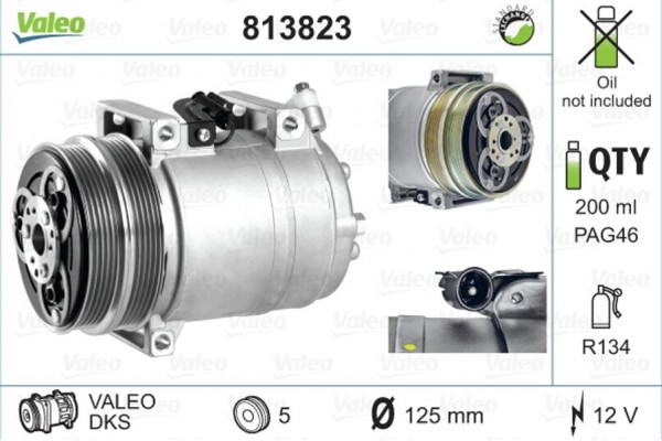 Valeo Συμπιεστής, συστ. Κλιματισμού - 813823