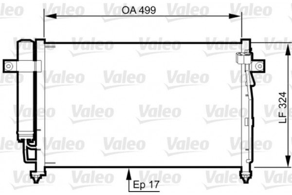 Valeo Συμπυκνωτής, σύστ. Κλιματισμού - 814341