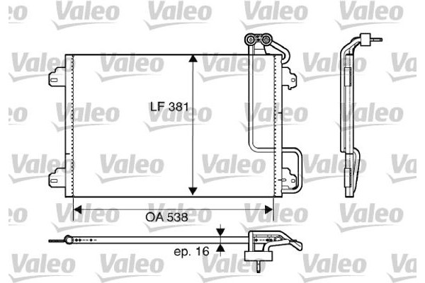 Valeo Συμπυκνωτής, σύστ. Κλιματισμού - 817509