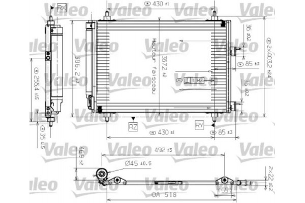 Valeo Συμπυκνωτής, σύστ. Κλιματισμού - 817524