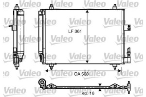 Valeo Συμπυκνωτής, σύστ. Κλιματισμού - 817824