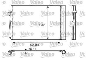 Valeo Συμπυκνωτής, σύστ. Κλιματισμού - 817850