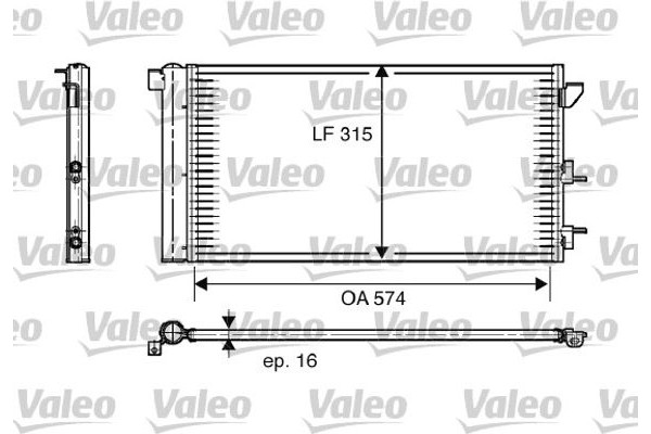 Valeo Συμπυκνωτής, σύστ. Κλιματισμού - 818005