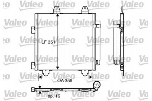 Valeo Συμπυκνωτής, σύστ. Κλιματισμού - 818014