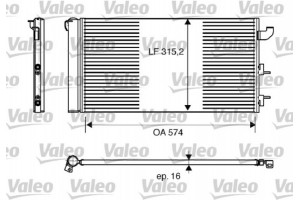 Valeo Συμπυκνωτής, σύστ. Κλιματισμού - 818162