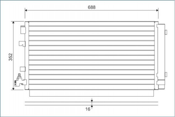 Valeo Συμπυκνωτής, σύστ. Κλιματισμού - 814094