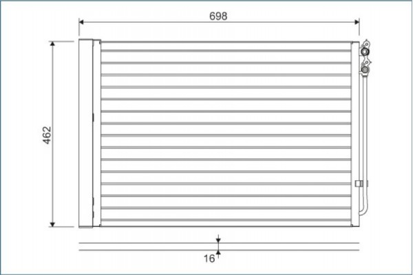 Valeo Συμπυκνωτής, σύστ. Κλιματισμού - 814410