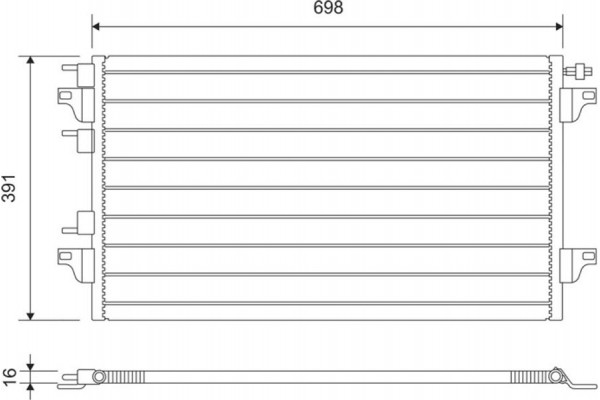 Valeo Συμπυκνωτής, σύστ. Κλιματισμού - 817568