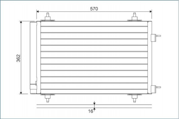 Valeo Συμπυκνωτής, σύστ. Κλιματισμού - 818170