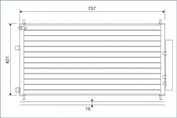 Valeo Συμπυκνωτής, σύστ. Κλιματισμού - 822593
