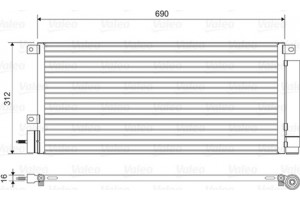 Valeo Συμπυκνωτής, σύστ. Κλιματισμού - 822576