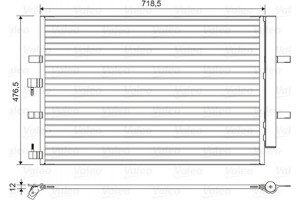 Valeo Συμπυκνωτής, σύστ. Κλιματισμού - 822590