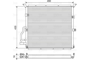 Valeo Συμπυκνωτής, σύστ. Κλιματισμού - 822608