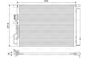 Valeo Συμπυκνωτής, σύστ. Κλιματισμού - 822612