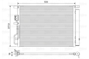 Valeo Συμπυκνωτής, σύστ. Κλιματισμού - 822612
