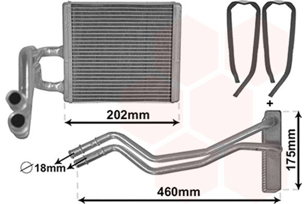 Van Wezel Εναλλάκτης θερμότητας, Θέρμανση Εσωτερικού Χώρου - 18006455