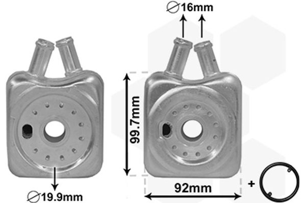 Van Wezel Ψυγείο λαδιού, Λάδι Κινητήρα - 58003215