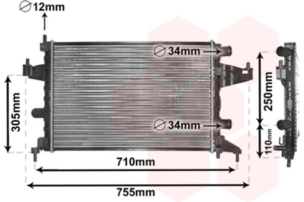 Van Wezel Ψυγείο, Ψύξη Κινητήρα - 37002303